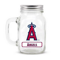 LOS ANGELES ANGELS GLASS MASON JAR w/chocolate baseballs